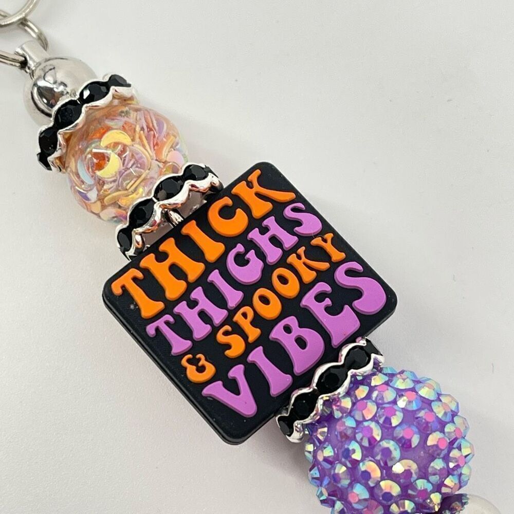 Keychain purse charm Beaded Keychain For Women, Bar Keychain, Silicone bead keyc - Picture 4 of 9